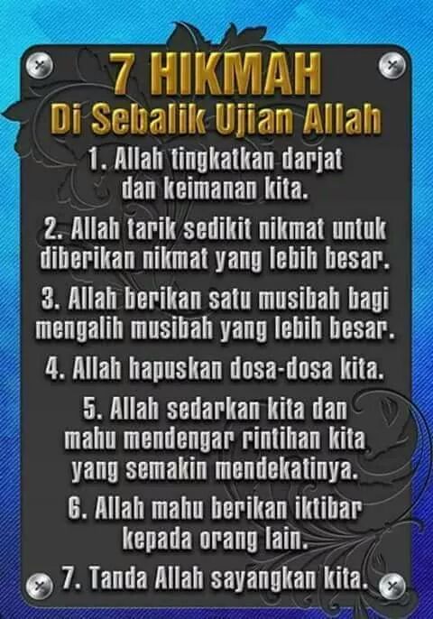 7 Hikmah Disebalik Ujian Yang Allah Turunkan