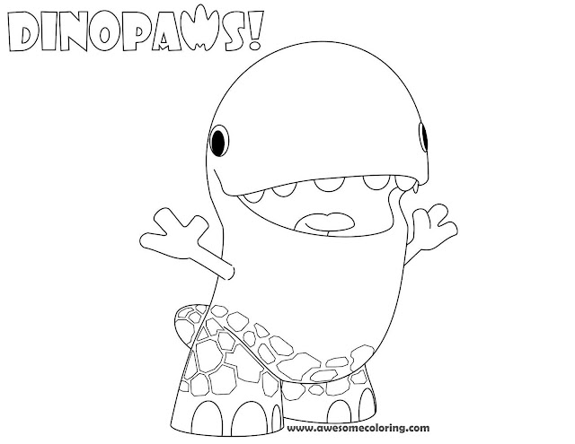 Dinopaws Tony Coloring Page