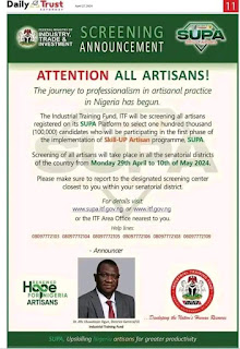 ATTENTION ALL ARTISANS! The journey to professionalism in artisanal practicein Nigeria has begun