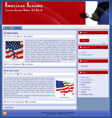 two column patriotic wp theme