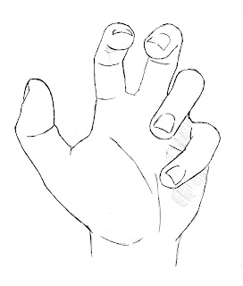 draw hand open palm finished