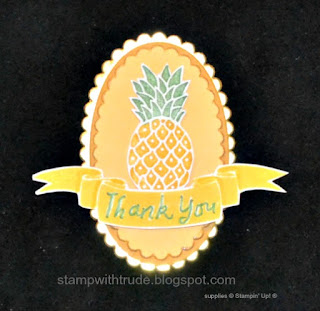 Pop of Paradise, Stampin' Up!, Stamp with Trude, pineapple, card candy