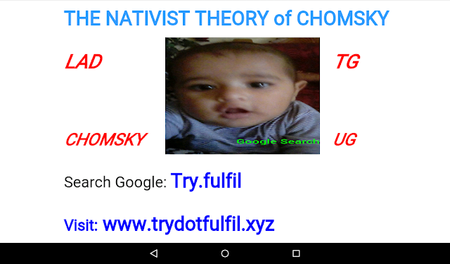  Nativist theory of language learning /  Nativist theory of Noam Chomsky for language acquisition.