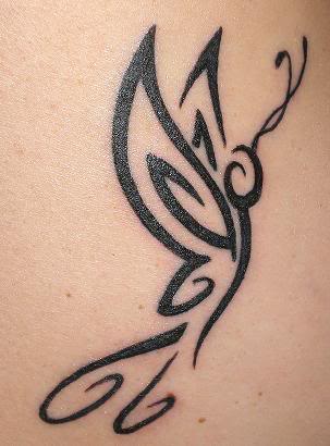 The tribal butterfly tattoo