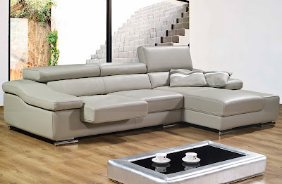 Canapé moderne d'angle en cuir