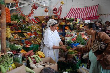 A vendor at Woodstock's Old Biscuit Mill Market