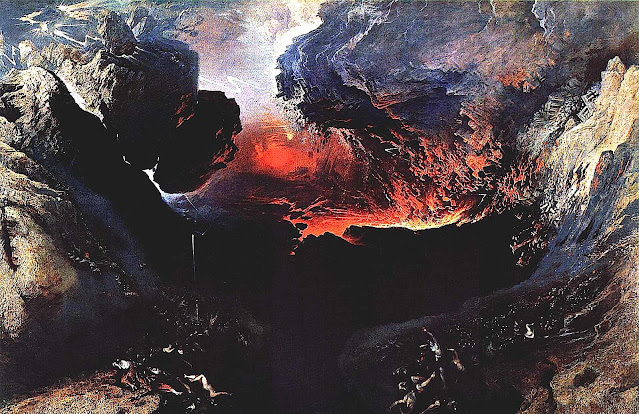 a painting by John Martin of Armageddon