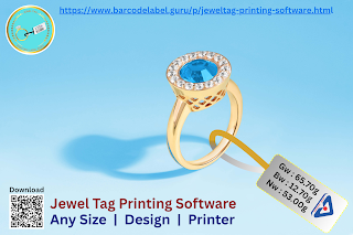 Free Jewelry Tag Label Making & Printing with Barcode, QR Code Software by Barcode Label Guru, Munim, Gemstag, Jewellery Tag,  Price Tag, Custom, Waterproof Tag, Retail, Wholesellers, Gold, Luxury, Personalized Design, SoftwareKetan.