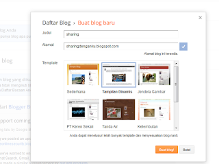 cara membuat blog di blogger