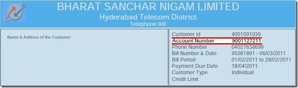 AccountNoBill