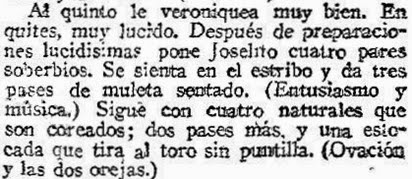 1917-03-19 (p. 20 ABC) reseña 5º toro Joselito