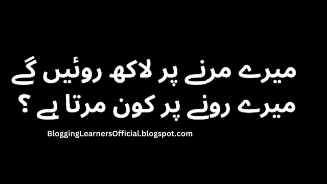 Mery Marny Par Lakh Roe Ge / urdu Sad Poetry