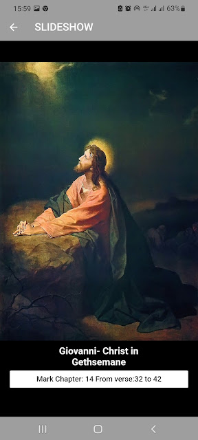 Christ in in prayer at Gethsemane