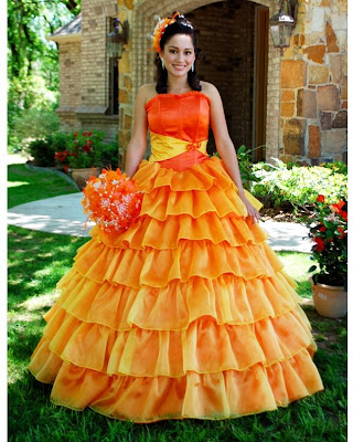 Vestido de 15 años - Color Naranja