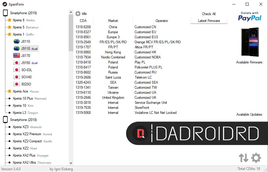 Download Xperifirm Tool Sony Xperia Firmware Searcher Terbaru Dadroidrd