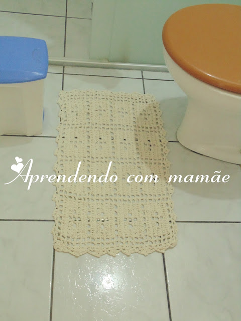 porta papel higiênico, EuroRoma, crochê, banheiro, decoração, tapete, barbante EuroRoma