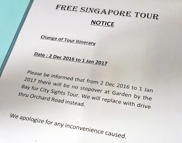 free singapore tour at at Singapore Changi Airport