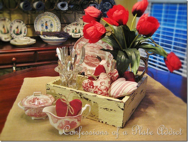 CONFESSIONS OF A PLATE ADDICT Rustic French Valentine Centerpiece CONFESSIONS OF A PLATE ADDICT Rustic French Valentine Centerpiece