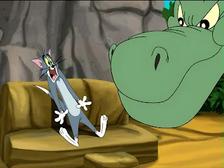Tom afraid of dinosaur 2013