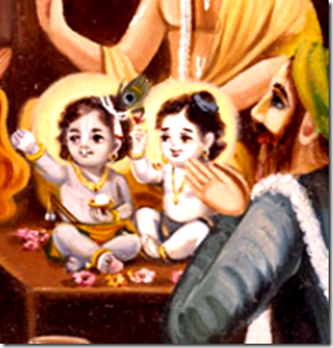 [Krishna and Balarama naming ceremony]