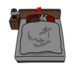 emoticones de parejas durmiendo
