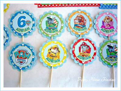 paw patrol cupcake topper