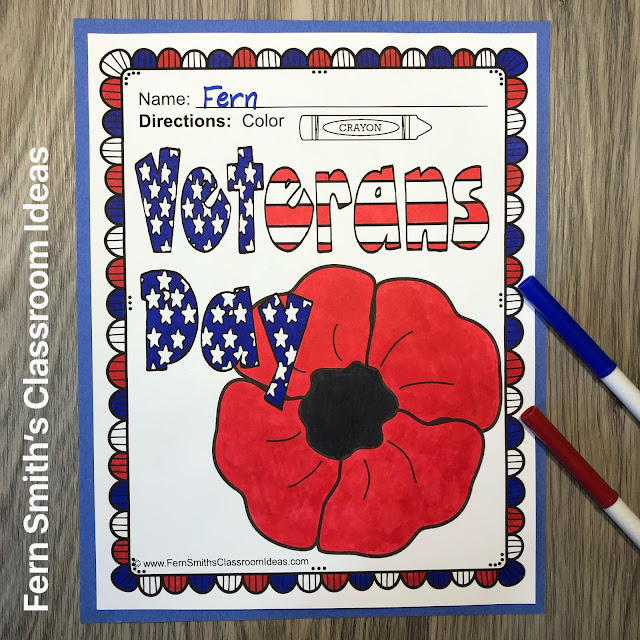 Click Here to Download These Veterans Day Coloring Pages to USE in your Classroom TODAY!