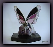 Νεράιδα Διακοσμητικό με Αμέθυστο -Butterfly Fairy Stained Glass sculpture 
