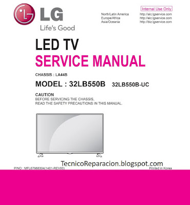 CHASSIS LA44B 32LB550B 32LB550B-UC Diagrama LG LED TV