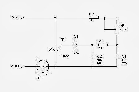  Skema  Rangkaian  Dimmer Sederhana Skema  Rangkaian  