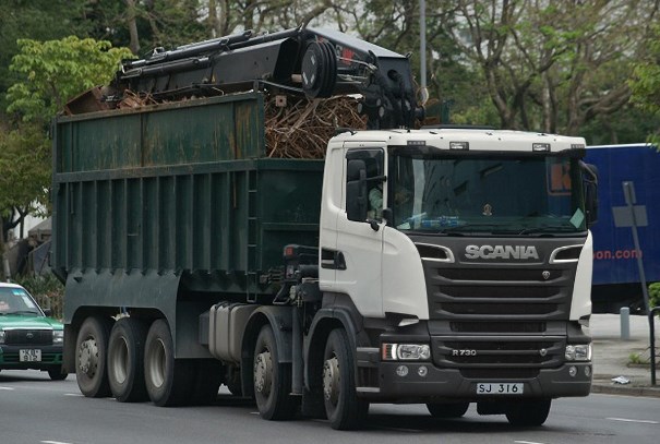 modifikasi truk dump Scania R730 10x4 