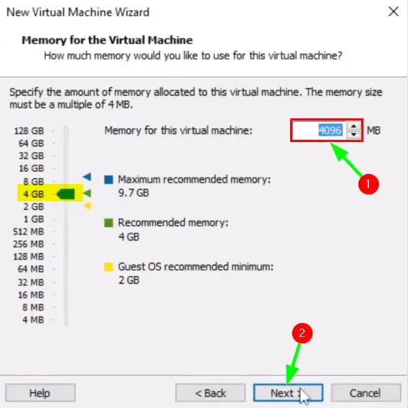 تهيئة Virtual Machine جديدة على برنامج VMware