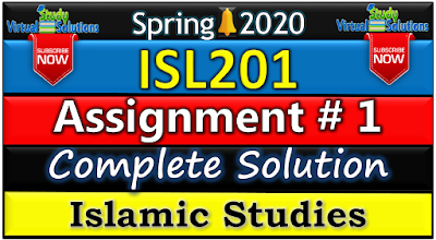 ISL201 Assignment 1 Solution 2020 | Spring 2020