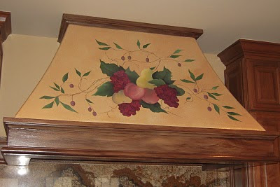 wall murals - Tuscany Wall Wallpaper in your Kitchen's fireplace, wall mural design