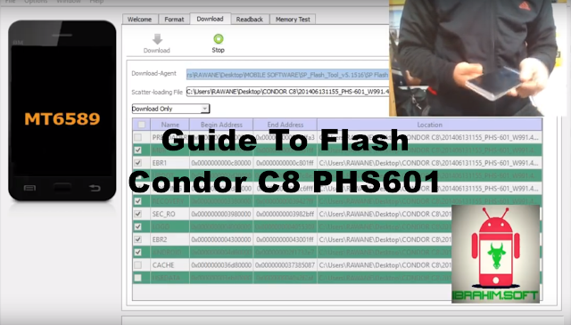 Guide To Flash Condor C8 PHS601 Tested Firmware Via Flashtool