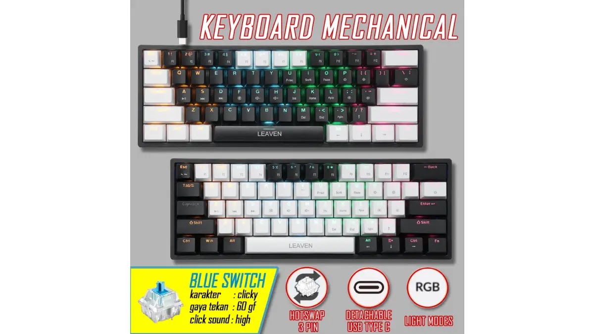 Keyboard Mechanical Gaming 60%