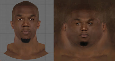 NBA 2K13 David West Cyberface 3D Texture Preview