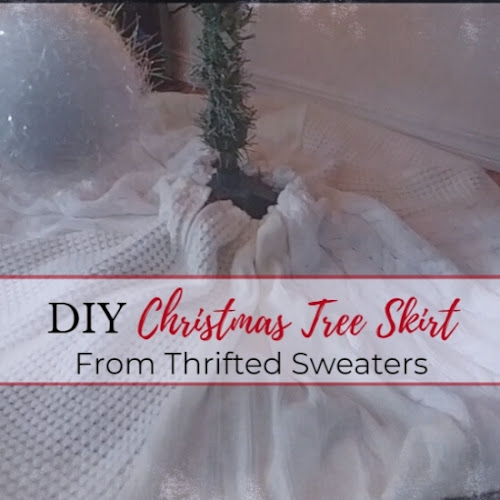 DIY Christmas Tree Skirt From Sweaters