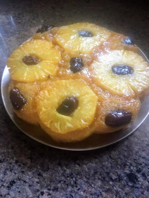 Pineapple dates upside down cake