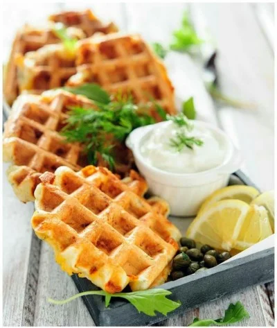 30. Waffle Smoked Salmon & Dill