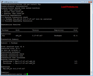 how to install ftp server on centos 7