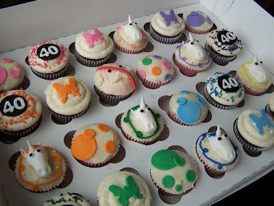 40th Birthday Cupcakes