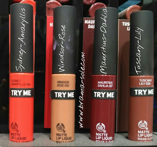 pilihan warna the body shop liquid lip matte