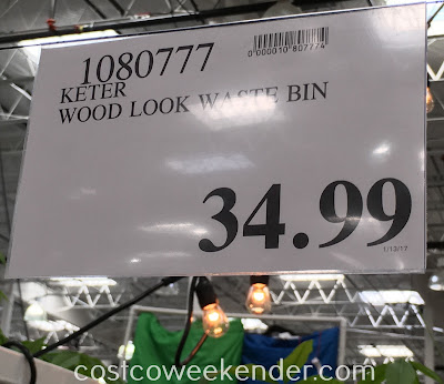 Deal for the Keter Copenhagen Wood Look Waste Bin at Costco