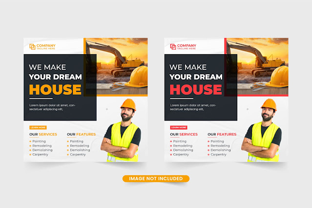 Home making business template vector free download