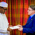 Buhari Welcomes Canadian, Tanzanian, German Ambassadors In Abuja (Photos)