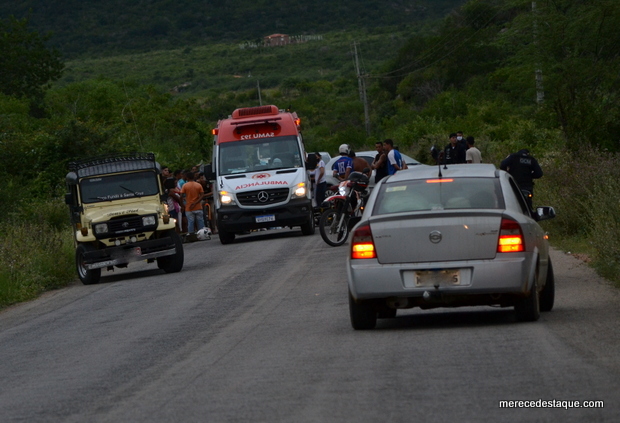 Motociclista fica gravemente ferido em acidente na PE-160, entre Poço Fundo e Jataúba