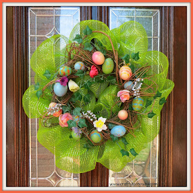 Deco Mesh, mesh ribbon, Hobby Lobby, Easter, Easter Wreath