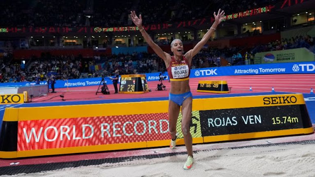 RÉCORD MUNDIAL 15.74M: YULIMAR ROJAS SE CORONA COMO CAMPEONA DE SALTO TRIPLE EN BELGRADO