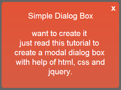 Creating Modal Dialog Popup Boxes with HTML, CSS3 and Javascript 